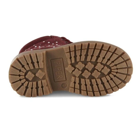 Piper Toddler Girls' Zahra Fashion Hiker Boots Maroon size 8 - Picture 4 of 4